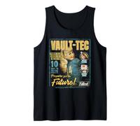 Fallout Video Game Vault-Tec Magazine Cover Pinup Retro Débardeur