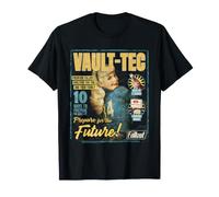 Fallout Video Game Vault-Tec Magazine Cover Pinup Retro T-Shirt