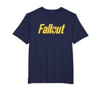 Fallout Yellow Lightning Logo TV Show T-Shirt, Homme Grandes Tailles, Bleu Marine, 5X Tall