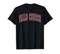 Falls Church Virginia Souvenir College Style Red Text T-Shirt