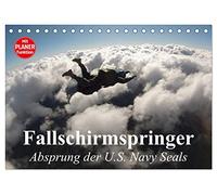Fallschirmspringer. Absprung der U.S. Navy Seals (Tischkalender 2026 DIN A5 quer), CALVENDO Monatskalender: Fallschirmspringer des U.S. Militärs beim Absprung