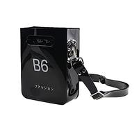FALLTOYC Sac à Ciseaux de Coiffure, PVC Barber Socle Pouche Professionnelle Tools Haircuting Tools Cishyter Pobs Holster avec Ceinture de Taille, Coiffeur Salon Spa Case pour Les coiffeurs Noir
