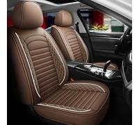 FALMDCQ Housses de siège Auto pour 2 sièges Avant, Compatible pour Benz A-Class 270, Protection intérieure Auto Toutes Saisons,4-Brown