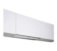 Falmec Design Move - Hotte - Téléscopique - largeur : 89.8 cm - profondeur : 30 cm - evacuation & recyclage - sans moteur - acier inoxydable brossé / verre blanc Acier inoxydable brossé / verre blanc