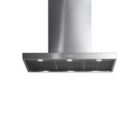 Falmec Marte Pro 90 P.E. Inox 220-240V - 50-60Hz T100 S/Filtro Hotte Murale | Classe Ã©nergÃ©tique Filtre Carbon.Zeo, Verre noir, Ãclairage LED