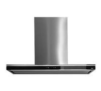 Falmec Silence - NRS Lumina NRS - Hotte - hotte îlot - largeur : 90 cm - profondeur : 58.5 cm - extraction et recirculation (avec kit de recirculation supplémentaire) - noir/inox Inox Brossé / Noir G