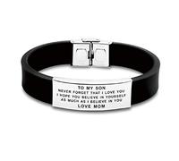 FALOGIJE Bracelet inspirant avec inscription « Letters to Our / My Son I Hope You Believe », Silicone
