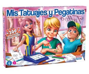 Falomir Tatouages et autocollants-Jeu de société (artisanat), Multicolore (32-2484)