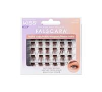 FALSCARA - Kit d'extension de cils artificiels - Moka marron - Volume naturel - Imperméables - Personnalisables - Réutilisables - 24 clusters de cils