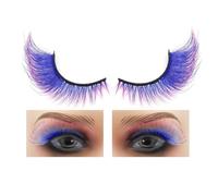 False Color Lashes, Colorful Lash Clusters, 4.13x2.17x0.47in Enhances Eye Look, Reusable & Easy Application, Eye Makeup Accessory for Beginners, Stage Performances, Weddings, Halloween, Cosplay, Event