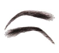 False Eyebrows Human Hair, 1 Pair Real Scalp Brows, 2.36 Inches Reusable Fake Lace, Breathable Extensions for Holiday Makeup, Natural-Looking Groomed Enhancement to Men, and Women