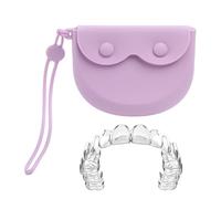 False Teeth Container, Denture Storage Bag - Portable Case, Retainer Container Case | Pratique et Hygienic For Dentures, Retainers, Mouthguards, Appliances, Travel, Home Use, Bathroom, Bedroom