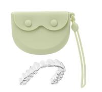 False Teeth Container, Denture Storage Bag - Portable Case, Retainer Conteneur Case | Convenient And Hygienic For Dentures, Retainers, Mouthguards, Appliances, Travel, Home Use, Bathroom, Bedroom