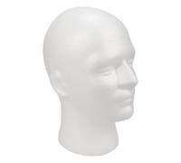 False Wig Fitting Head - Foam Display Stand, Hairpiece Styling Base, Salon Training Tool, Cosplay Practice Model, Wig Holder for Hairstylists, Makeup Artists and Theater Performances, 30x23cm