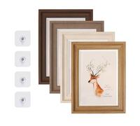 FALSKT 4 Pièces Cadre Photo pour Photos de 13 x 18 cm, Plusieurs Méthodes de Placement avec 4 Crochets, Décoration Murale Plexiglas Cadre pour Puzzle pour Photos, Affiches, Puzzles (Multicolore)