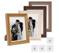 FALSKT 4 Pièces Cadre Photo pour Photos de 15 x 20 cm avec 4 Crochets | Photo Frame Plusieurs Méthodes de Placement Décoration Murale Plexiglas Cadre pour Puzzle (Multicolore)