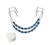 Falsos Para Dientes Lot de supports avec supports et fil pour étudiants en médecine dentaire et orthodontique Bleu foncé
