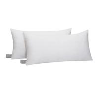 FAM Home Oreiller 40x80 Lot de 2 Anti Acarien I Coussin Rectangulaire Moelleux Microfibre Douces Hypoallergenique Entretien Facile