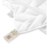 FAM Home Protege Matelas 120x200 cm - Surmatelas Matelassé Certifié Made in Green - Couvre Matelas Hygiénique Blanc, Couverture en Microfibres Douces Hypoallergéniques