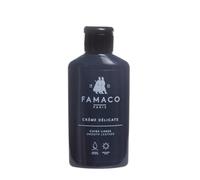 Famaco - Crème Délicate 125ml pour Cuire Lisse - BLEU MARINE - Lait Nourrissant à Base de Cire - Nettoie, nourrit et Assouplit en Douceur les Chaussures