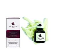 Famaco - Kit de Teinture Artisanal 50ml - Couleur MARRON FONCE - Teinture Pénétrante pour Cuir Lisse et Daim - Contient un Pinceau et un Gant