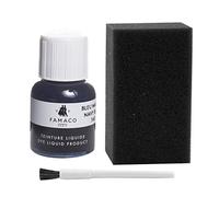 Famaco Kit Teinture Liquide, Teinture pour chaussures en cuir, sacs et vestes avec éponge et pinceau, 30 ml, Bleu (Bleu Marine)