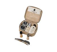 Famaco Trousse Evasion - Entretien Chaussures Cuir lisse, Daim Nubuck - Coffret Cadeau - 2 Pommadiers cuir, 1 Crème Délicate Cuir, 2 Brosses Spéciales, 1 Spray Daim, 1 Chamoisine, 1 Chausse-Pied