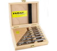 FAMAG 1593 HM Mèches hélicoïdales à bois Set de 7 mèches dans un coffret en bois Mèches hélicoïdales