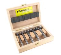 FAMAG 1630.505 Classic SUPER-Forstnerbohrer Set Dans Une Boîte En Bois, 5 Pièces