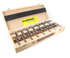 FAMAG 1630.515 Classic WS Lot Pointe Fine pour perceuse à mèche 15 pans 10,12,15,16,18,20,22,25,26,28,30,35,40,45,50 mm, Jeu 10-50 mm de diamètre