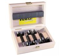 FAMAG 1663.504 BORMAX³, Ensemble De Forets Forstner Dans Boîte En Bois, 4 Pièces