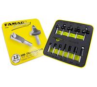 FAMAG 3381.812 HM-Set De Fraises Classic Line, 12 Pièces Dans Une Boîte En Métal