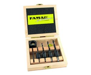 Famag FAMAG Bohrer-Senker-Set 10 pcs. Fraise à centrer Ø16mm Spibo Ø3/4/5/6mm en coffret bois Quantité:1