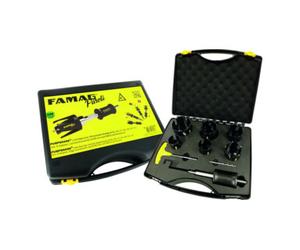 Famag HM- PAROLI- Ensemble de scies-cloches 8 pcs D45-50-57-60-68-80 mm in daptateur + LRV + PS Quantité:1