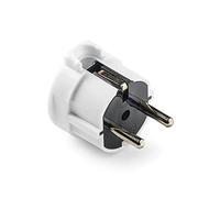 FAMATEL 1102.1 fiche schuko 4,8 mm TT sortie latérale 16 A-250 V Blanc