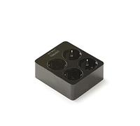 FAMATEL 2504 N-Base Carrée 4 Prises-Noir