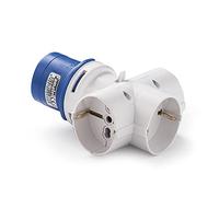 FAMATEL Adaptateur industriel/domestique | Fiche 2P + T-16A-220V | 3 prises 2P + TTL-16A-250V