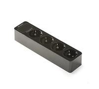 FAMATEL Bande de connexion 4 connexions | Sans fil | Jusqu'à 3680W | 16A | 250V | Sécurité enfant | Prises d'alignement 45° | Empêche la consommation cachée | Noir