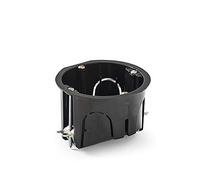 FAMATEL - Boîte d'encastrement pour murs creux | Pour mécanismes | Ronde | 67 x 49 mm | Noir