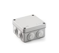 FAMATEL - Boitier étanche IP55 | Exempt d’halogènes | Haute résistance aux chocs | Vis de fermeture 1/4 de tour | Assemblage facile | Cône métrique | 100x100x55 | Gris