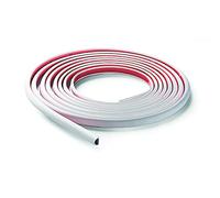 FAMATEL - Canal de câble flexible | Avec ruban autocollant | 5 mètres | 12,8 mm x 15 mm | Installation facile | Ruban autocollant déjà intégré | Gris