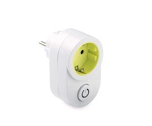 Famatel Chargeur/Prise avec Interrupteur | Interrupteur on/Off | Économie d'espace | Besoin pour Les Voyageurs | Protection Enfant | Blanc et Jaune
