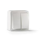 Famatel Double interrupteur surface 10 A-250 V