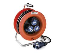 FAMATEL - Enroulable IP67 3 prises | Industriel | 2P+T | 16A | 250V Fiche industrielle 2P+T 16A - 250V | Câble néoprène | 3 x 2,5 | Disjoncteur