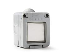 FAMATEL Garden Series Interrupteur encastrable IP55 étanche facile à installer Aluminium Gris