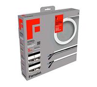 FAMATEL - Goulotte Câbles Adhésive | 5 mètres | 10 x 16 mm | NOUVEAUTÉ - Format Enroulable | Rectangulaire | Assemblage Facile avec Auto-adhésif | Goulotte de câblage | Blanc