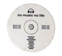 famesale Home Chambre Salle De Séjour Tapis Rond Motif Cartoon Motif CD Record Motif Imprimé Coeur Tapis de Jeux de Chambre