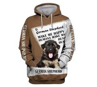 famesale J'Ai demandé à Dieu Un véritable ami Alors il m'a envoyé Un Berger Allemand Imprimé 3D Sweat à Capuche Pullover Streetwear Tracksuit Love Dog