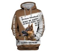 famesale J'Ai demandé à Dieu Un véritable ami Alors il m'a envoyé Un Berger Allemand Imprimé 3D Sweat à Capuche Pullover Streetwear Tracksuit Love Dog