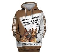 famesale J'Ai demandé à Dieu Un véritable ami Alors il m'a envoyé Un Berger Allemand Imprimé 3D Sweat à Capuche Pullover Streetwear Tracksuit Love Dog